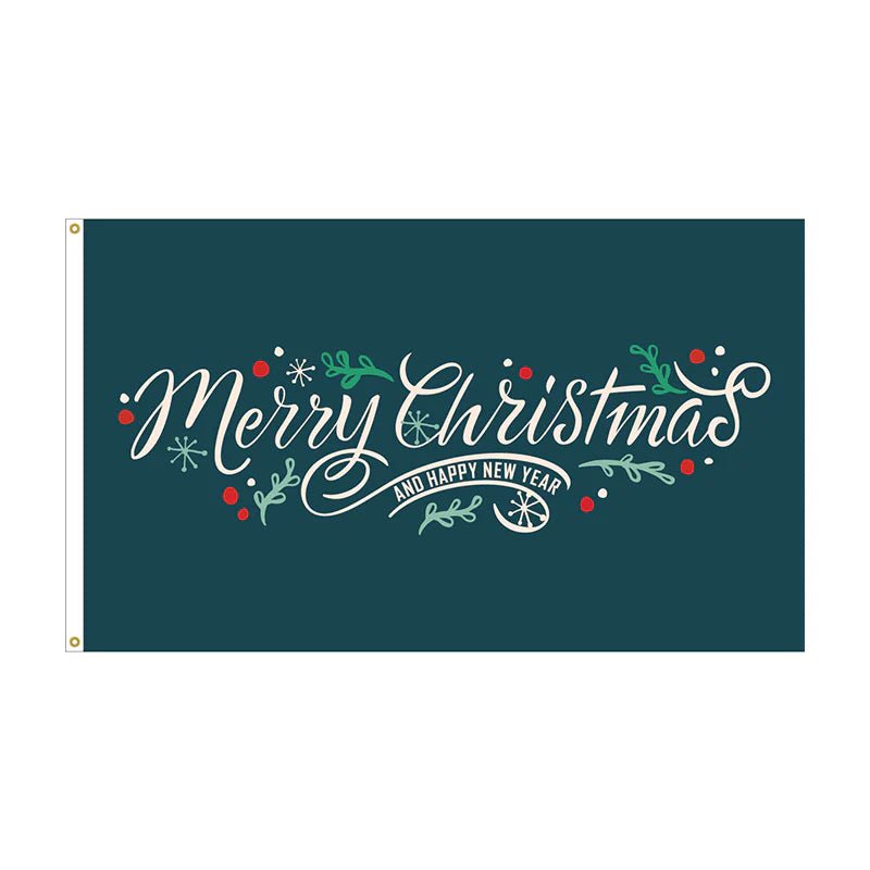 Merry Christmas Flag | Nylon 3' x 5' - Liberty Flagpoles - Holiday Flags