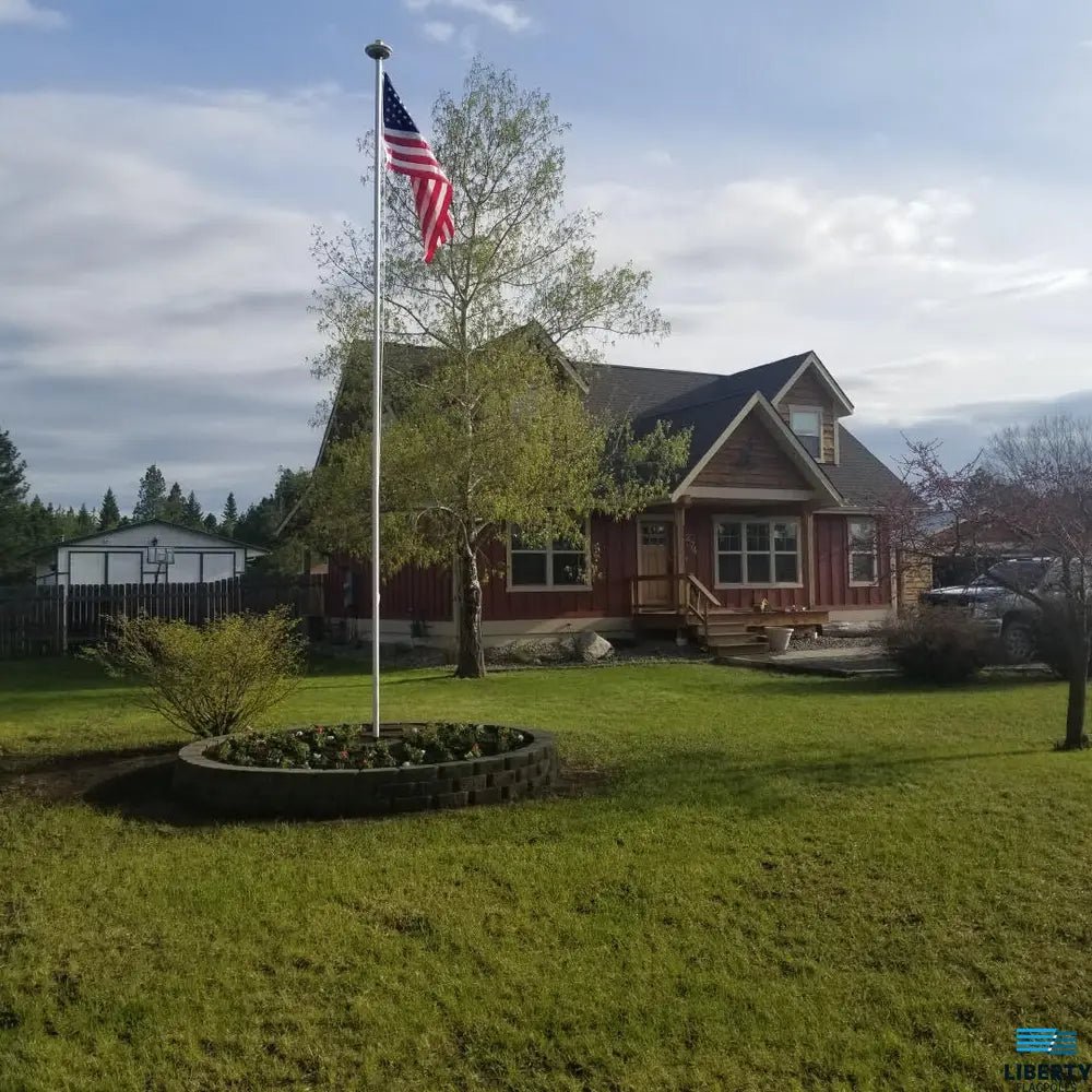20ft Patriot Sectional Flagpole (Anodized) | Made in USA | Starter Kit - Liberty Flagpoles - Sectional Flagpole