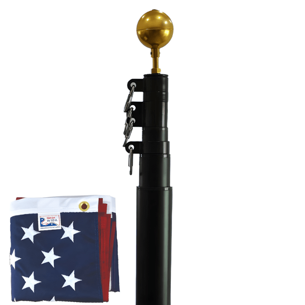 American Standard Telescoping Flagpole | Heavy Duty | Made In USA - Liberty Flagpoles - Telescoping Flagpole