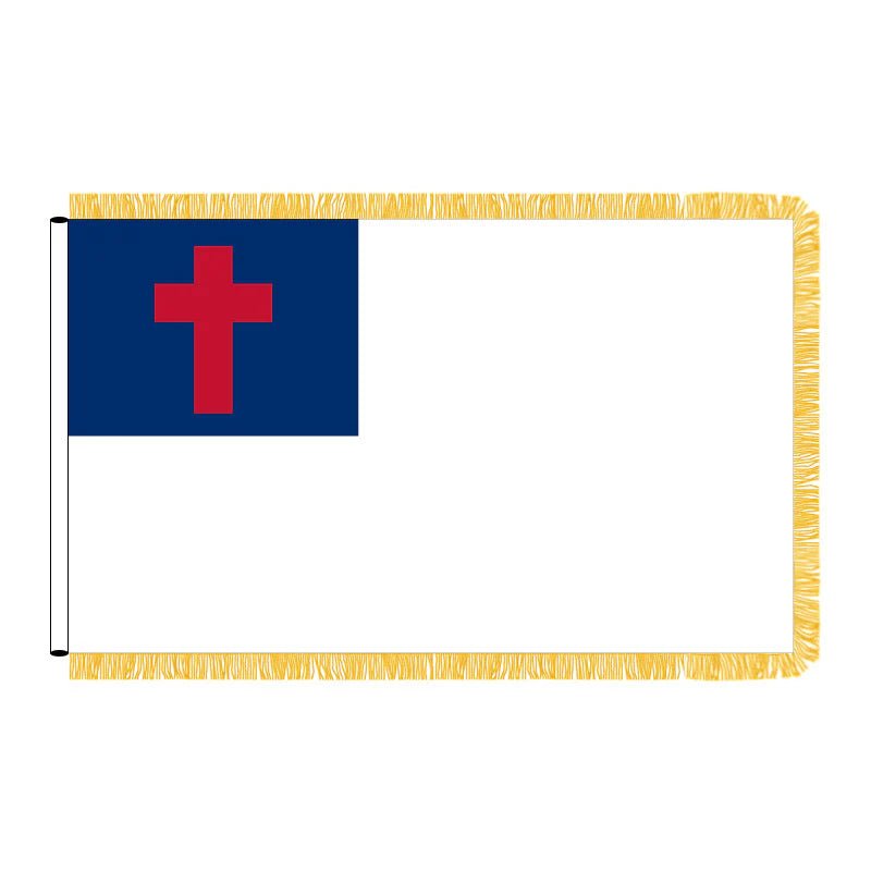 Christian Flag | American Made | Heavy Duty Nylon - Liberty Flagpoles - Religious Flag