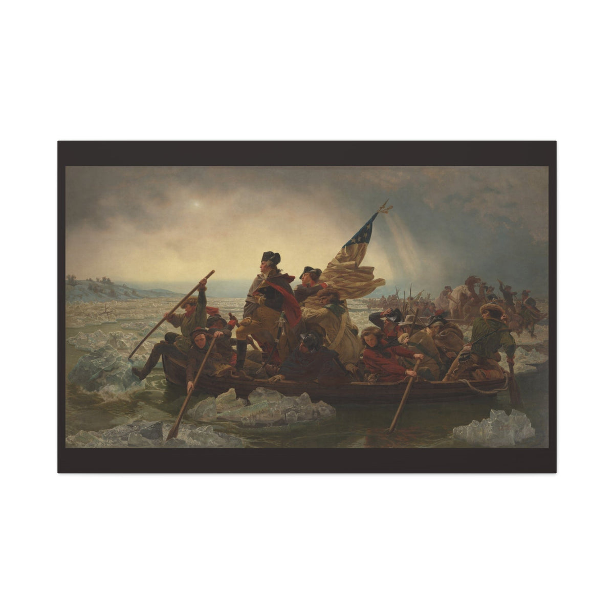 Detail of Emanuel Leutze Washington Crossing the Delaware 1851 historical painting