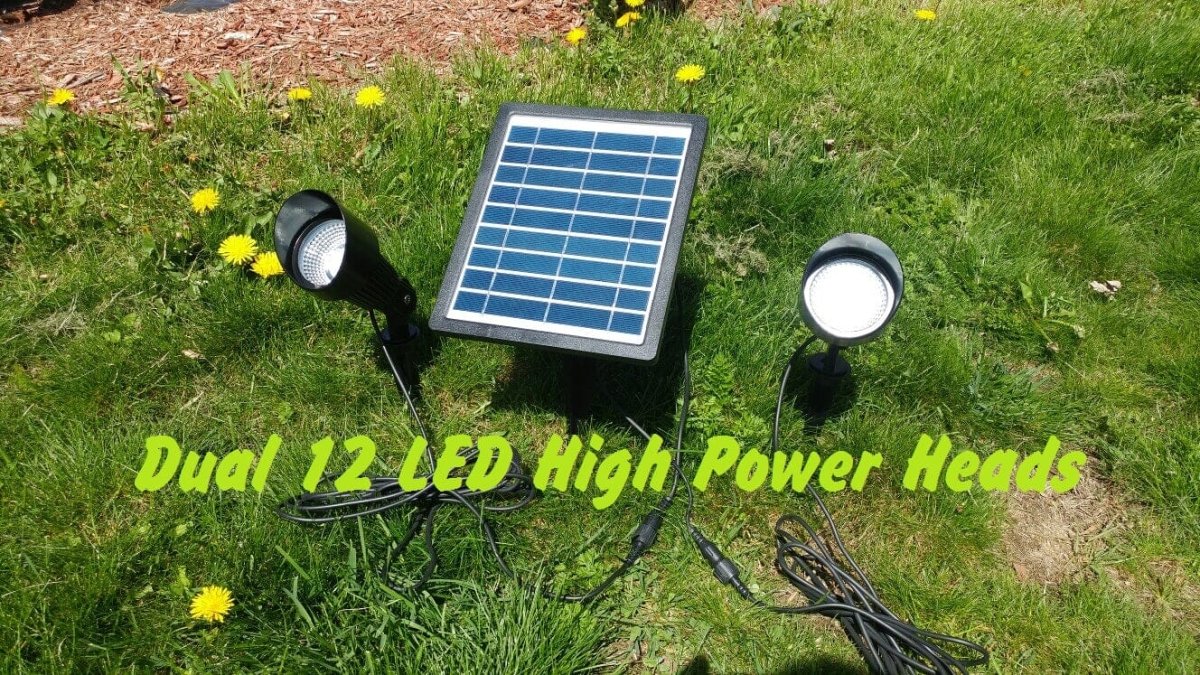 Dual Solar Spot Light Kit for Landscape and Flagpole Lighting - Liberty Flagpoles - Pathway Light