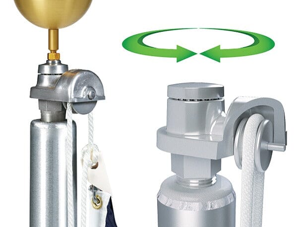 Liberty Signature Series | 80′ External Halyard Commercial Flagpole – Made in USA - Liberty Flagpoles - Commercial Flagpole