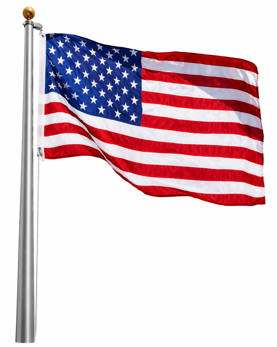 Professional Grade (20' - 35') One - Piece Aluminum Flagpole | Made in USA - Liberty Flagpoles - Commercial Flagpole