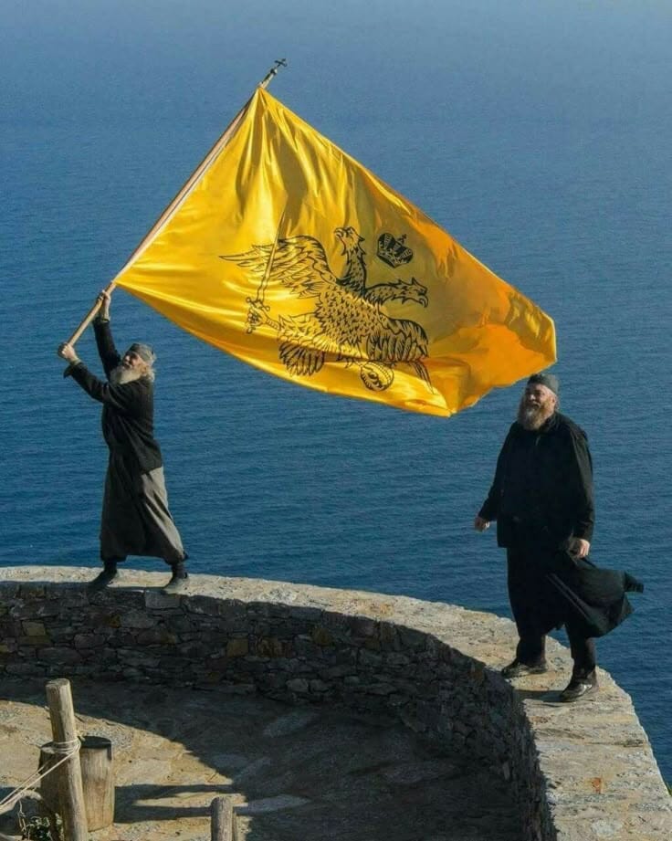 Greek Orthodox Church Flag / Byzantine Imperial | American Made | Heavy Duty Nylon - Liberty Flagpoles - Religious Flag