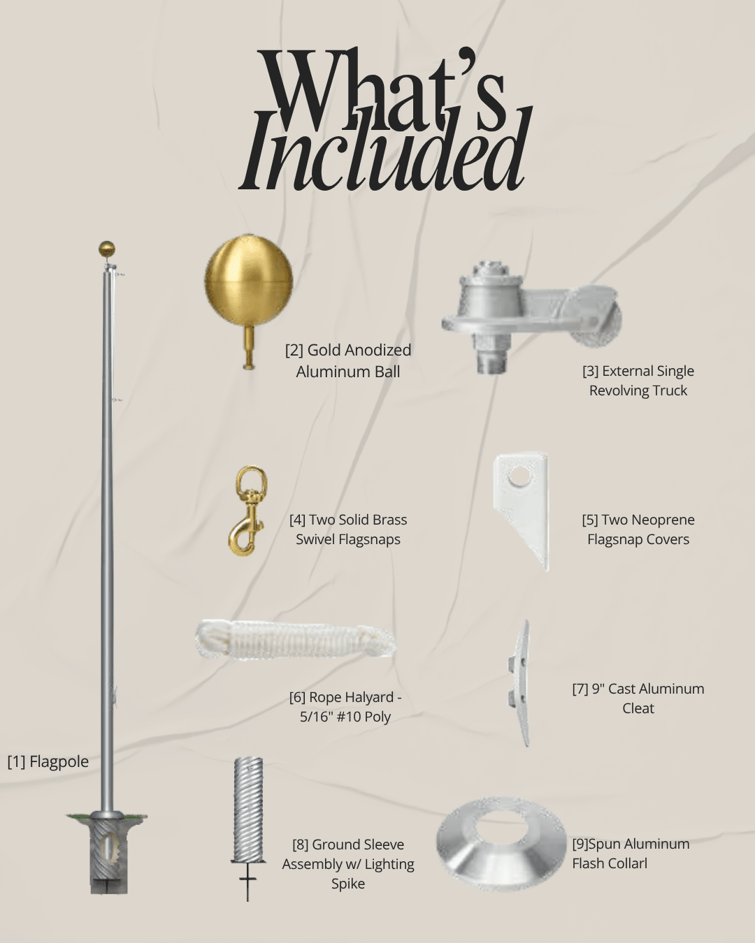 Liberty Signature Series | 80′ External Halyard Commercial Flagpole – Made in USA - Liberty Flagpoles - Commercial Flagpole