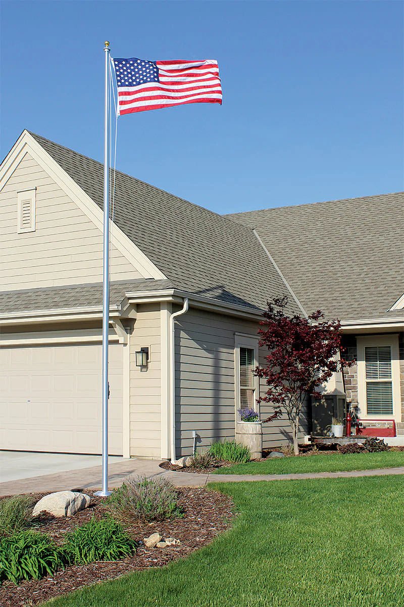 20ft Patriot Sectional Flagpole (Anodized) | Made in USA | Starter Kit - Liberty Flagpoles - Sectional Flagpole