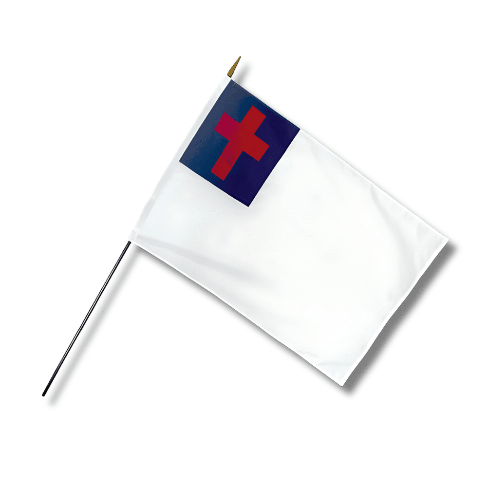 Wall Mount | 2x3 Christian Flag | Indoor/Classroom Kit Bundle - Liberty Flagpoles - Wall Mount Flagpole
