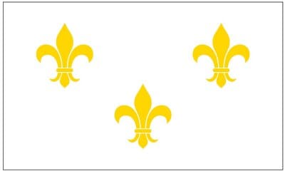 Fleur - De - Lis (White - 3) Flag | 3' x 5' Nylon - Liberty Flagpoles - Historical Flag
