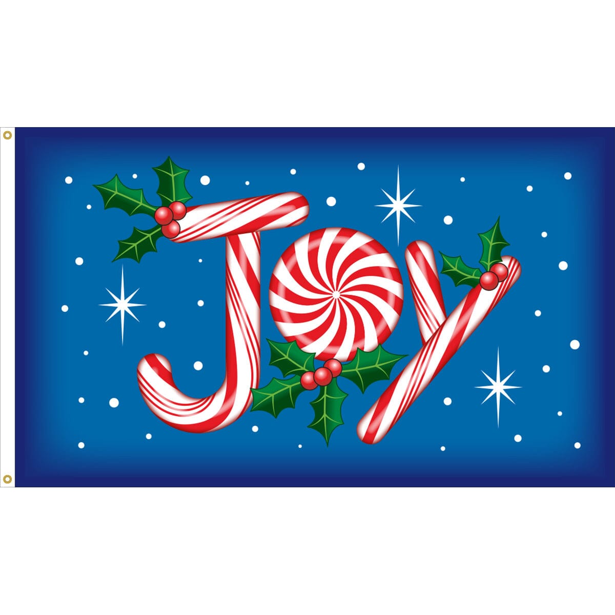Christmas: Joy Flag | Nylon 3' x 5' - Liberty Flagpoles - Holiday Flags