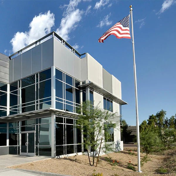20ft Aluminum Flagpole - Internal Halyard - Commercial Grade - Liberty Flagpoles - Commercial Flagpole