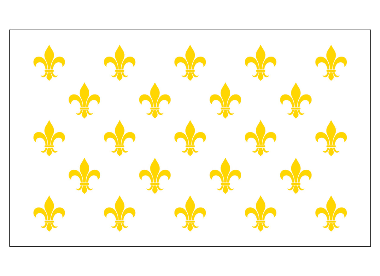Fleur - De - Lis (White - 23) Flag | 3' x 5' Nylon - Liberty Flagpoles - Historical Flag