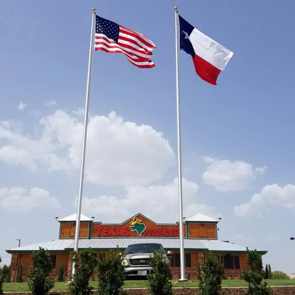 40ft Aluminum Flagpole - External Halyard - Commercial Grade - Liberty Flagpoles - Commercial Flagpole