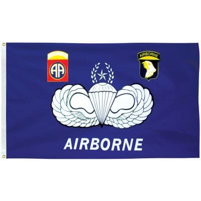 Airborne Flag | Poly - Max 3' x 5' - Liberty Flagpoles - Military Flags