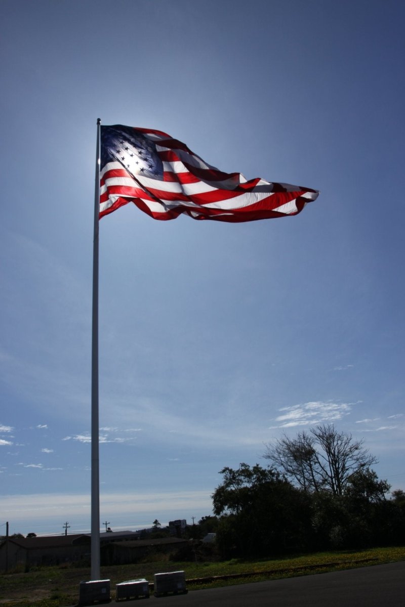 Commercial Fiberglass (50' - 80') | External Halyard | Choose Color - Liberty Flagpoles - Fiberglass Flagpole