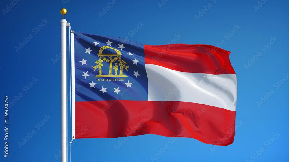 Georgia State Flag | Nylon or Poly - Liberty Flagpoles - State Flag