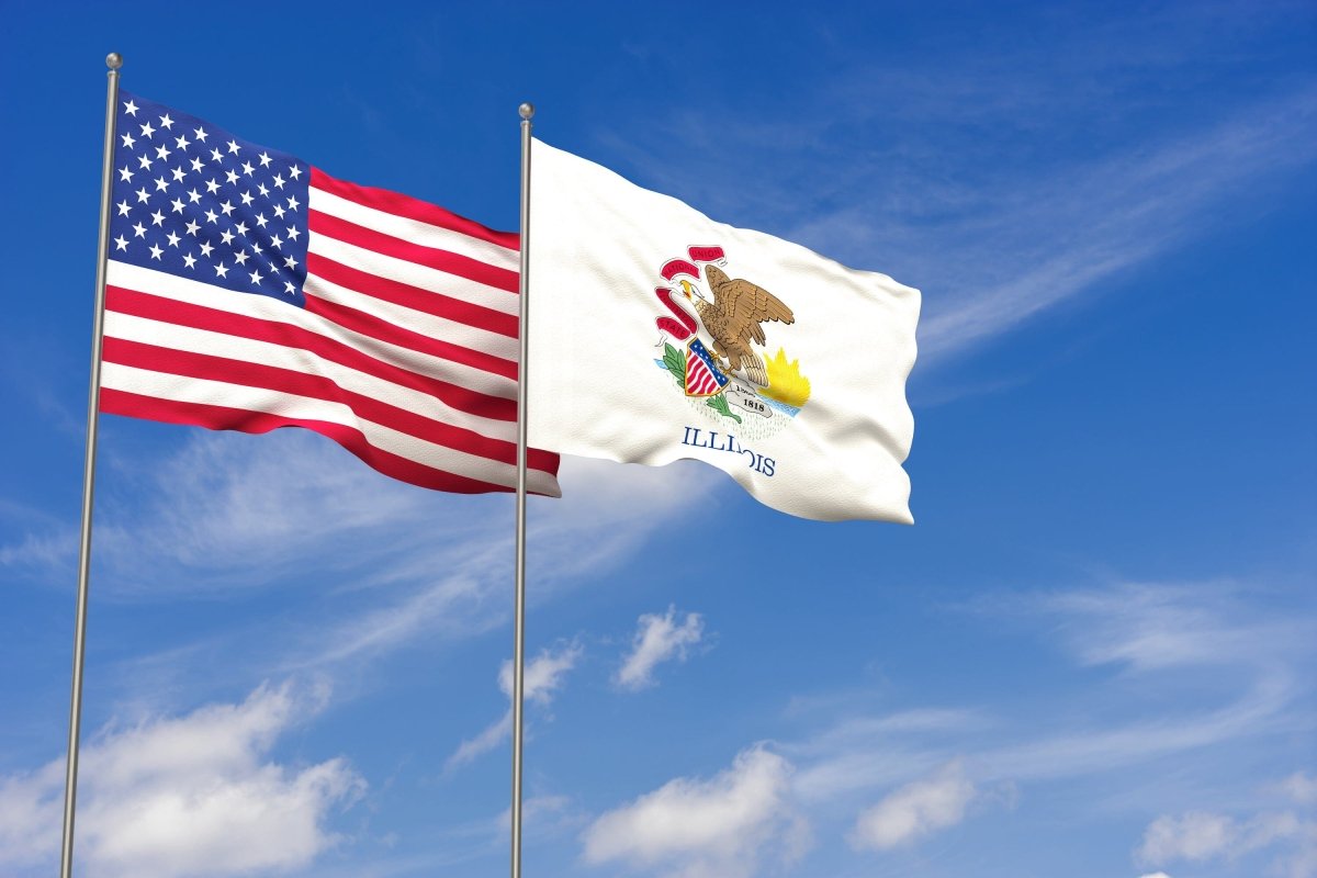 Illinois State Flag | Nylon or Poly - Liberty Flagpoles - State Flag