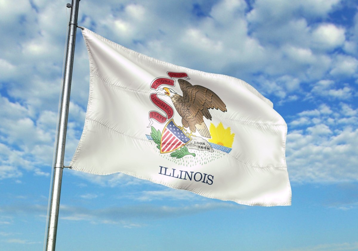 Illinois State Flag | Nylon or Poly - Liberty Flagpoles - State Flag