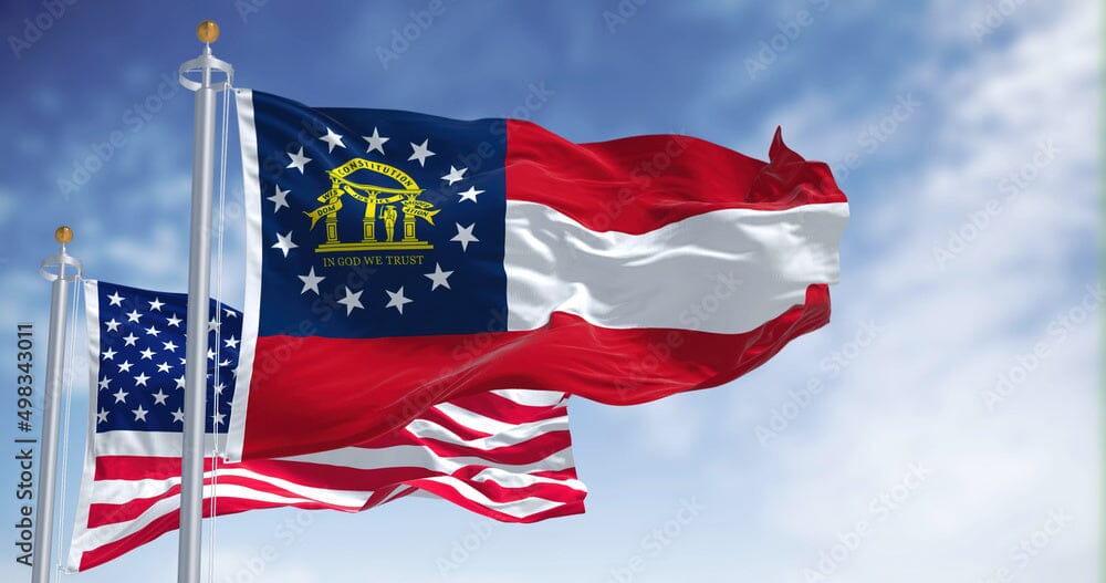 Georgia State Flag | Nylon or Poly - Liberty Flagpoles - State Flag