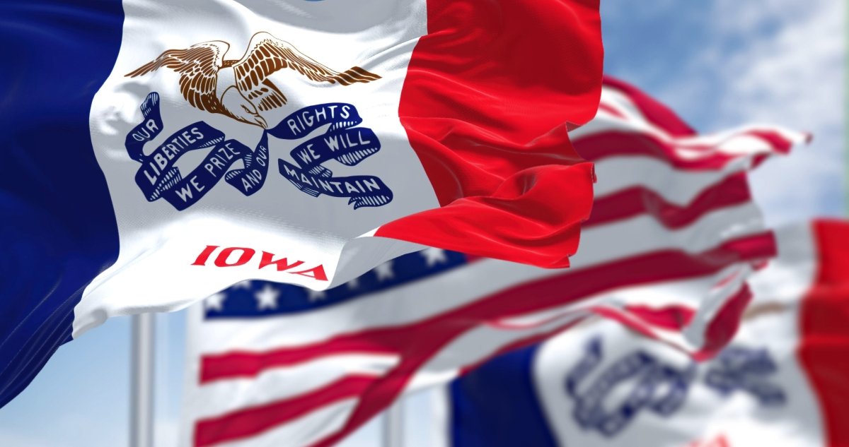 Iowa State Flag | Nylon or Poly - Liberty Flagpoles - State Flag