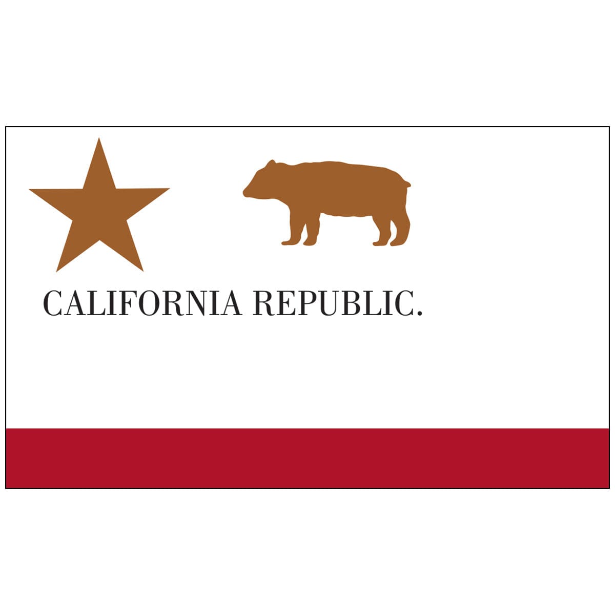 California Republic Flag | 3' x 5' Nylon - Liberty Flagpoles - Historical Flag