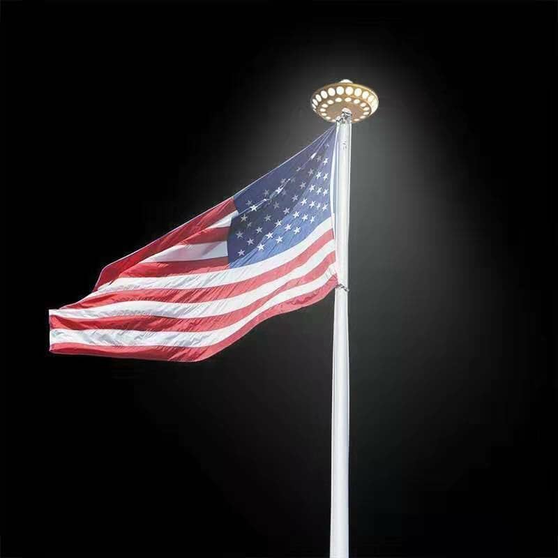 Professional Solar Disk Flag Light - Liberty Flagpoles - Solar Flagpole Lights