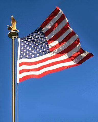 Aluminum Gold Eagle Flagpole Topper | 11" & 16" options - Liberty Flagpoles - Accessory