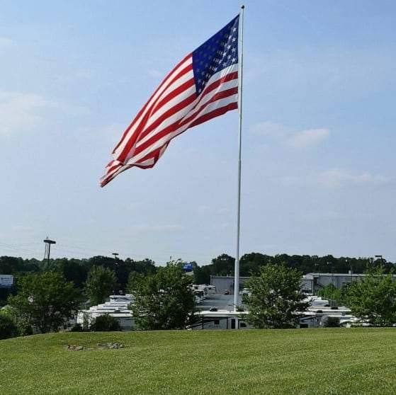 Giant Series PRO | 150' - 400' Commercial Steel Flagpole | Internal Halyard | Silver - Liberty Flagpoles - Steel Flagpole