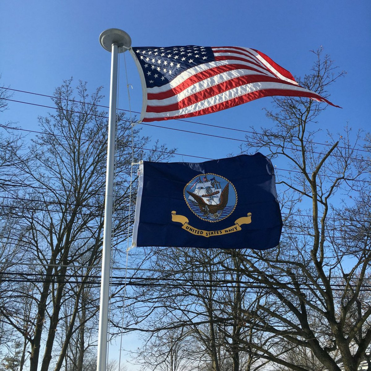 Navy Flag | Nylon & Poly - Max Options - Liberty Flagpoles - Military Flags