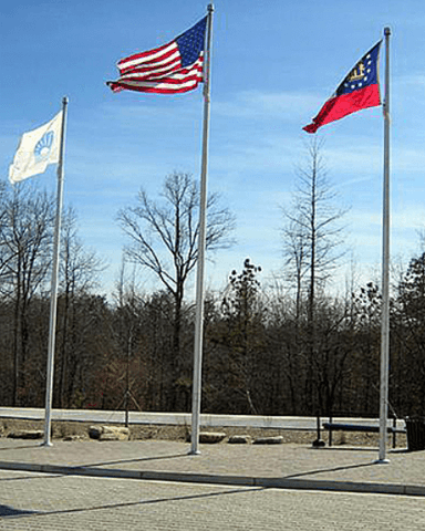 35ft Aluminum Flagpole - Internal Halyard - Commercial Grade-Commercial Flagpole-Liberty Flagpoles