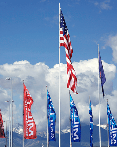 50ft Aluminum Flagpole - Internal Halyard - Commercial Grade - Liberty Flagpoles - Commercial Flagpole