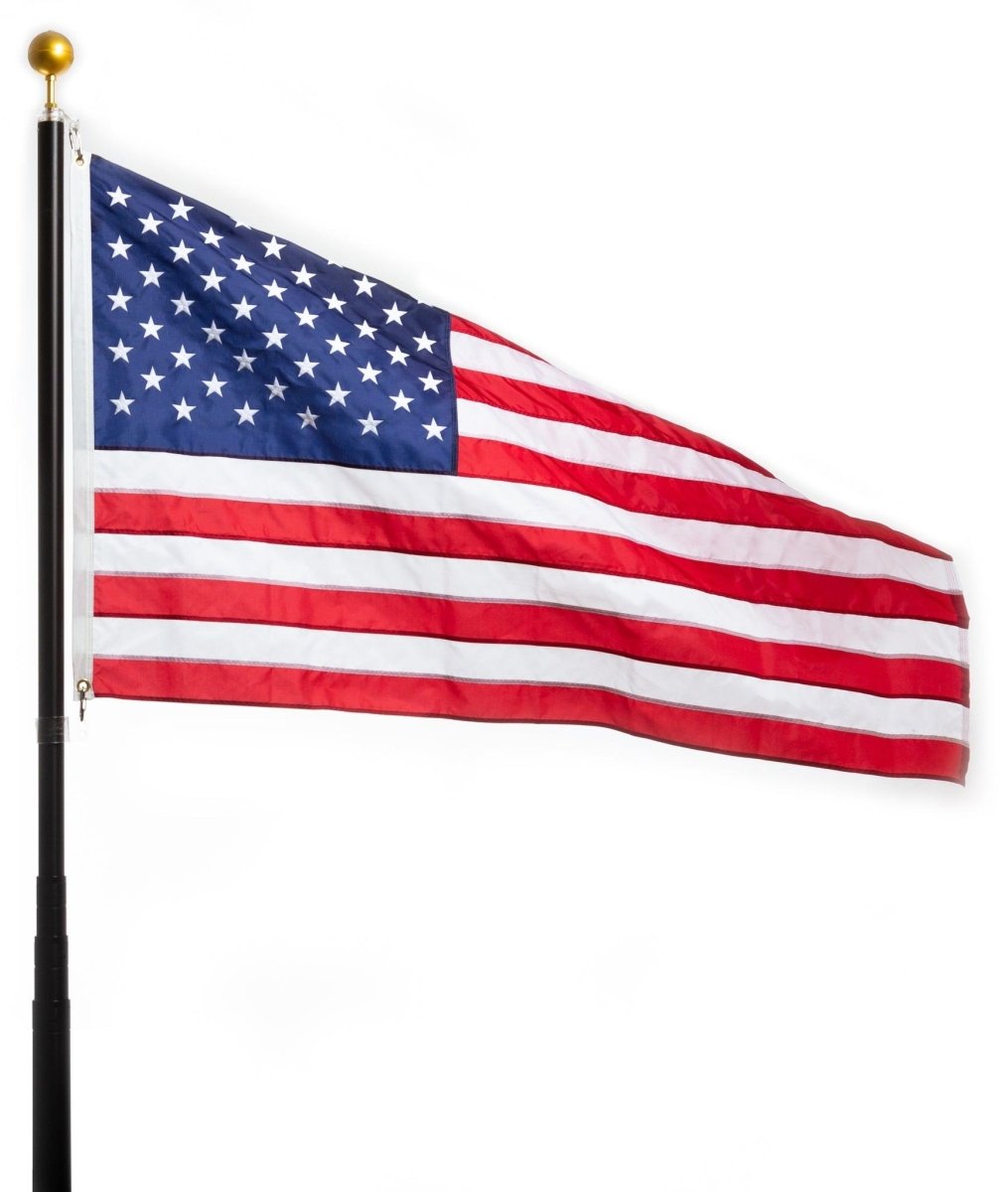 Residential Telescoping Flagpole | Satin or Bronze | 17' or 21' - Liberty Flagpoles - Telescoping Flagpole