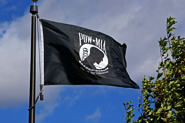 POW/MIA Flag | Available in Nylon or Poly-Max-Military Flags-Liberty Flagpoles