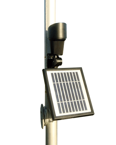 Professional Grade Solar Flagpole Light-Solar Flagpole Lights, part of Liberty Flag Poles collection of flag poles for houses