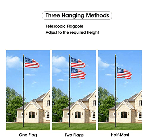 American Standard Telescoping Flagpole | Heavy Duty | Made In USA - Liberty Flagpoles - Telescoping Flagpole