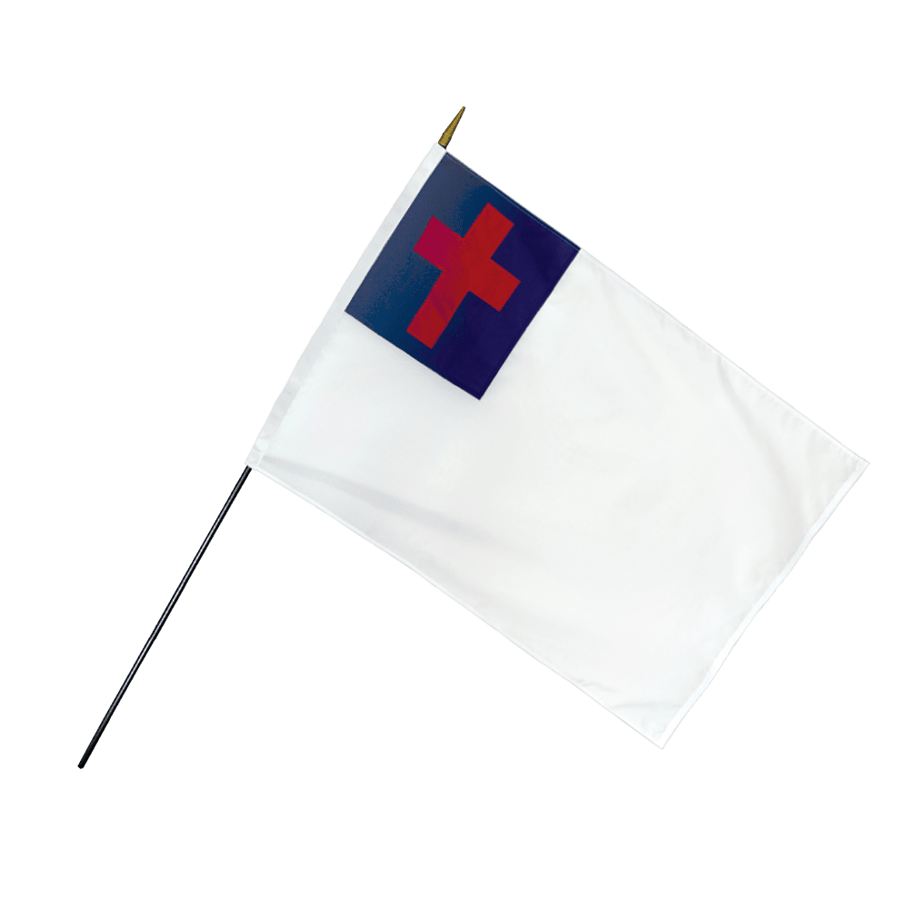 Wall Mount | 2x3 Christian Flag | Indoor/Classroom Kit Bundle - Liberty Flagpoles - Wall Mount Flagpole