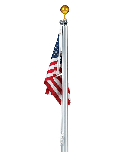 40ft Aluminum Flagpole - External Halyard - Commercial Grade - Liberty Flagpoles - Commercial Flagpole