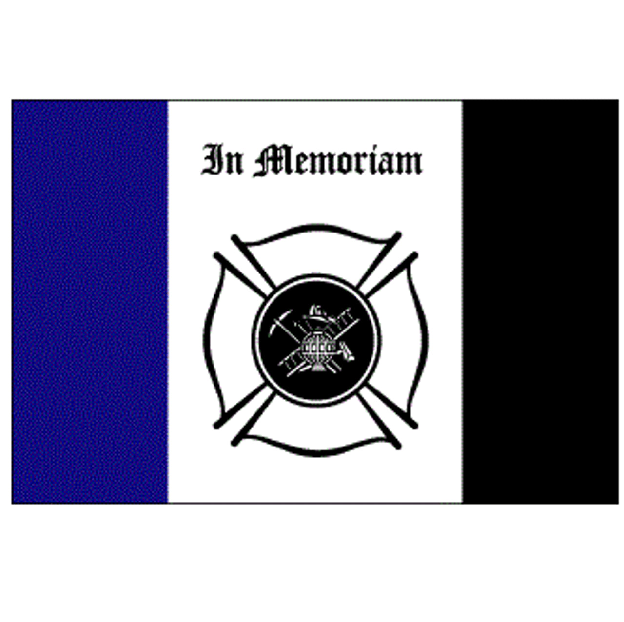 Fireman Mourning Flag | Nylon 3' x 5' - Liberty Flagpoles - Service Flags