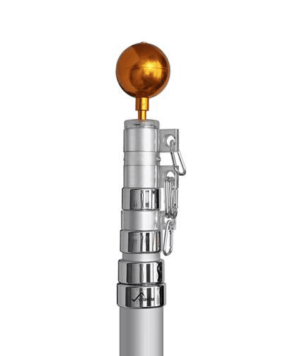 Residential Telescoping Flagpole | Satin or Bronze | 17' or 21' - Liberty Flagpoles - Telescoping Flagpole