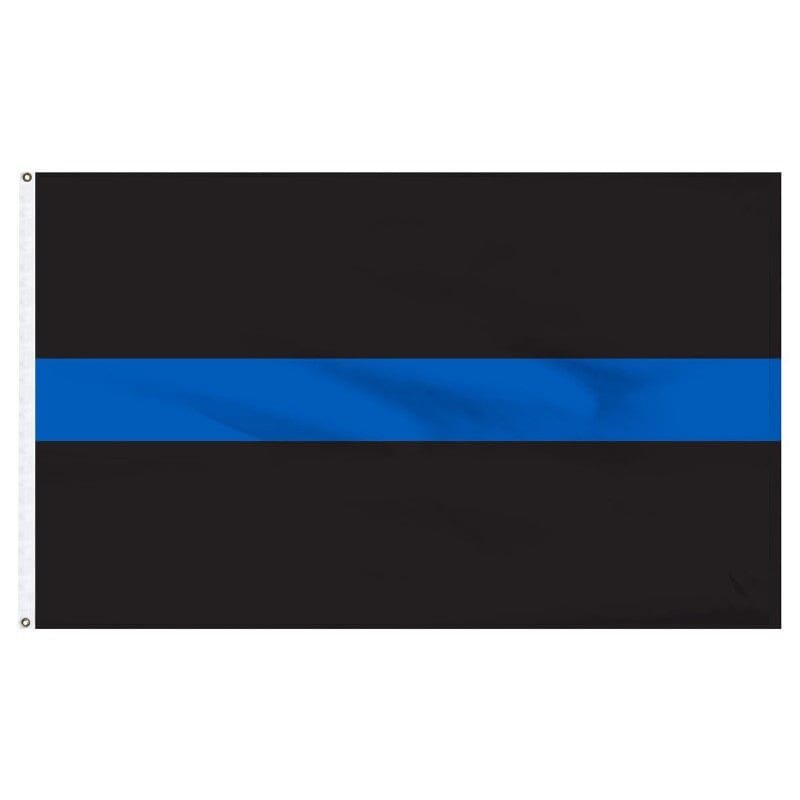 Thin Blue Line Flag | Nylon - Liberty Flagpoles - Service Flags