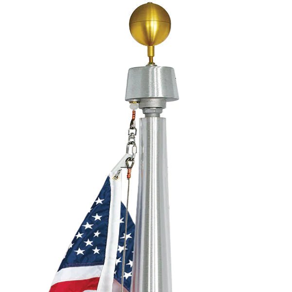 20ft Aluminum Flagpole - Internal Halyard - Commercial Grade - Liberty Flagpoles - Commercial Flagpole