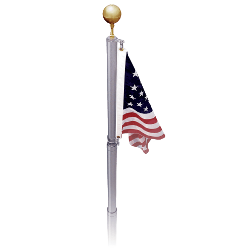 Residential Telescoping Flagpole | Satin or Bronze | 17' or 21' - Liberty Flagpoles - Telescoping Flagpole