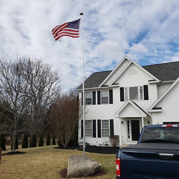 25ft Premium Sectional Flagpole | All - In - One Package - Liberty Flagpoles - Sectional Flagpole