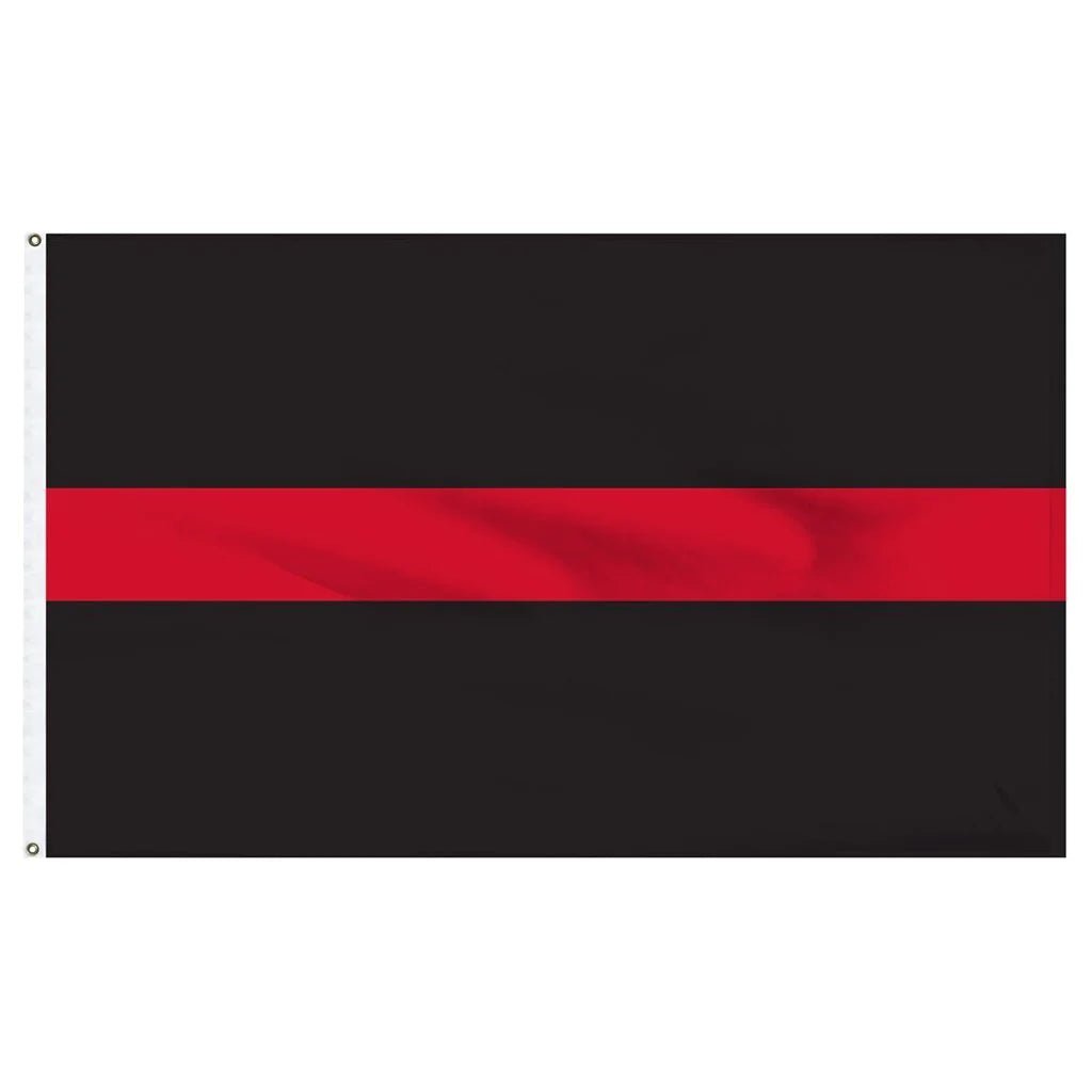 Thin Red Line Flag | Nylon - Liberty Flagpoles - Service Flags