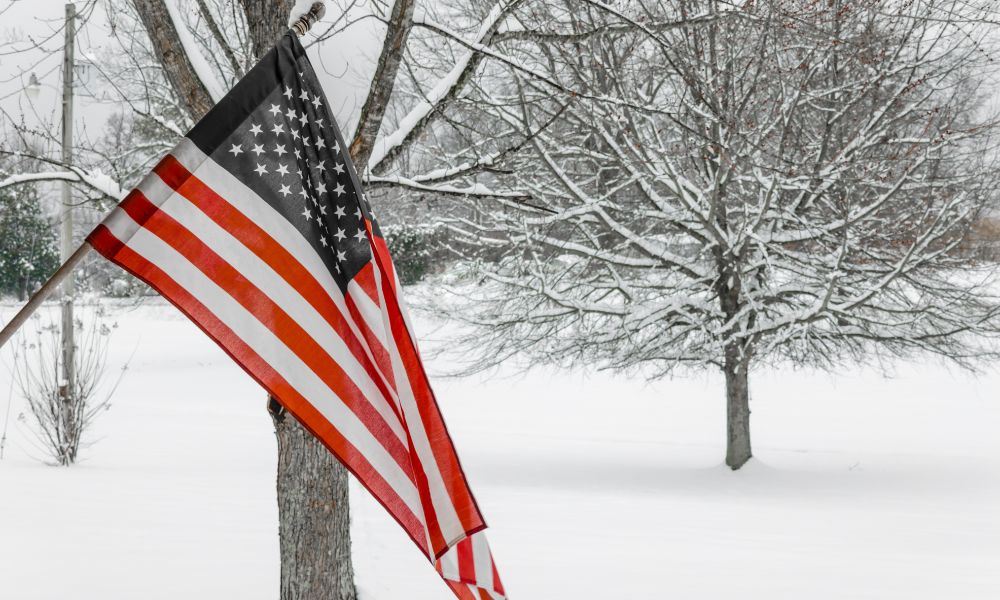 How To Protect Your American Flag From Snow