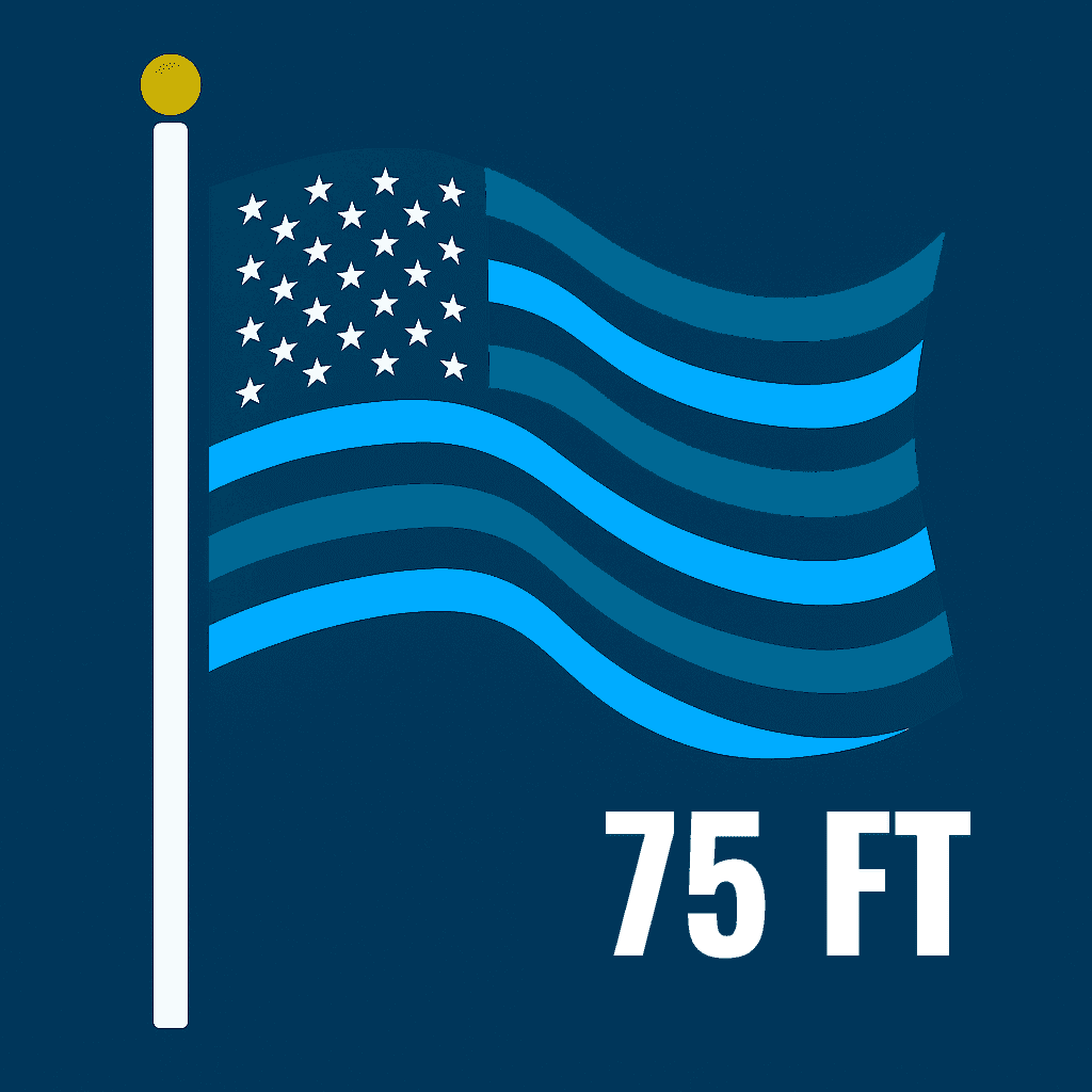 75 ft Flagpoles – Premium Made-in-USA Flagpole Solutions - Liberty Flagpoles