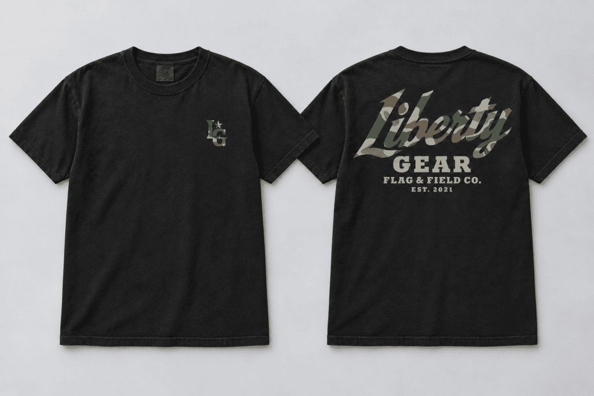 Field Script Tee | Liberty Gear Flag & Field Co. - Liberty Flagpoles - T-Shirt