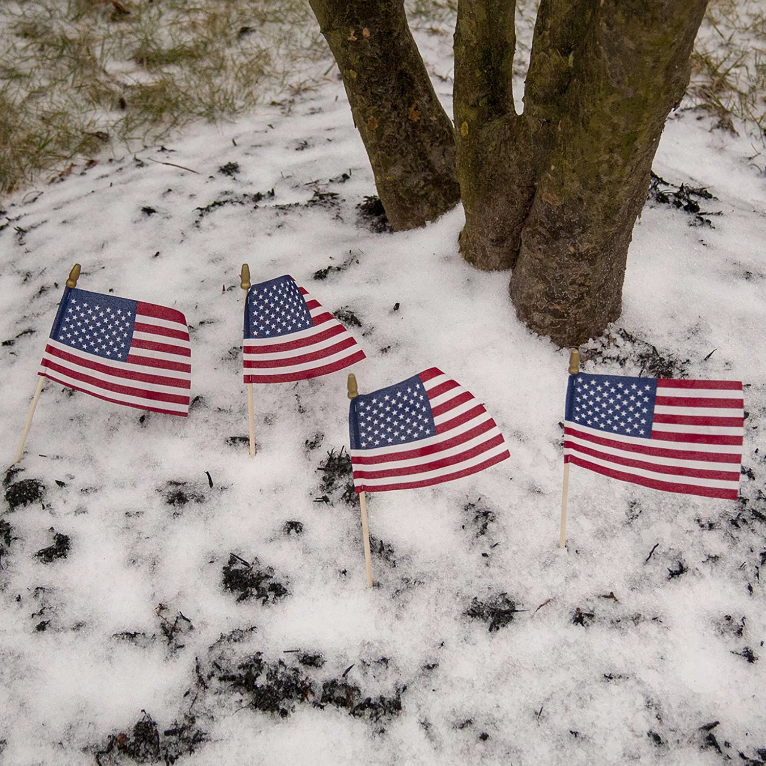 Poly Cotton US Mini Flags | American Made | Bundles of 25