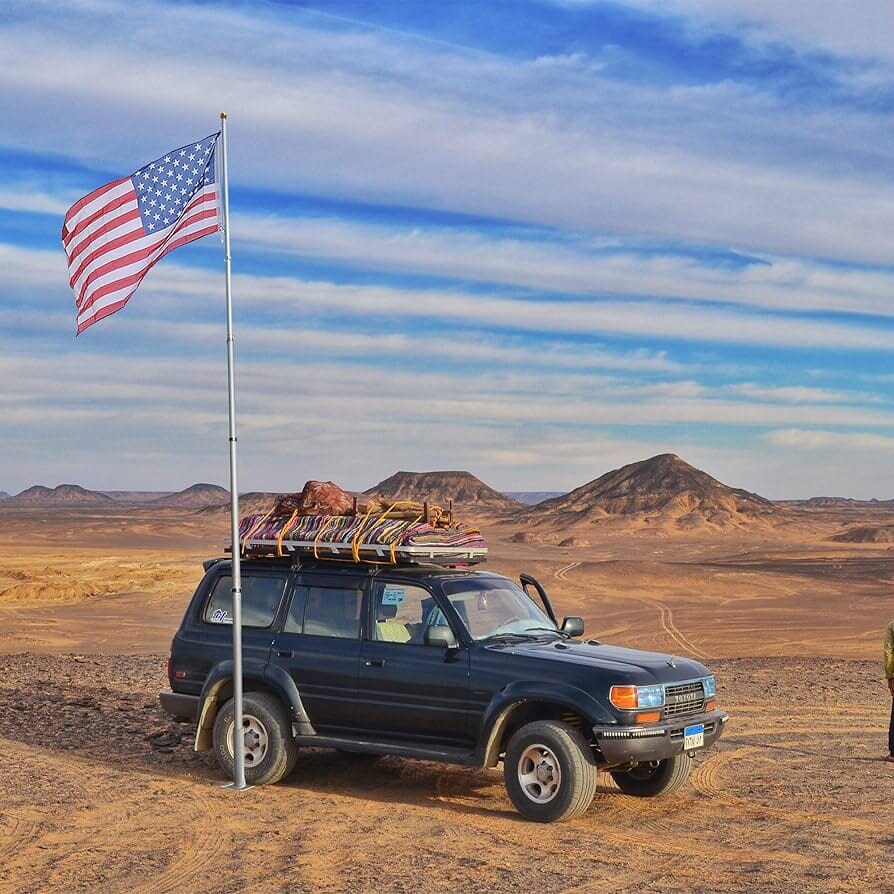 Heavy Duty Telescoping Flagpole Wheel Stand