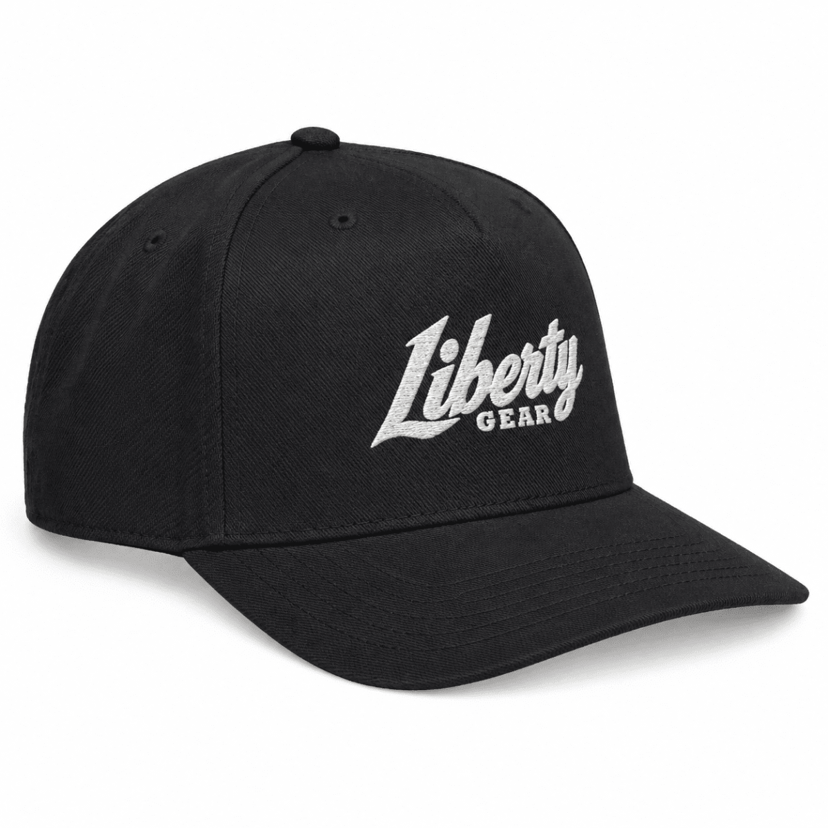 Liberty Gear Black Standard Cap | Script Logo Snapback - Liberty Flagpoles - Hats